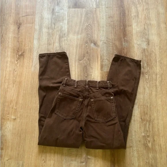 Reformation straight legged high waisted brown jeans size 25 - Picture 7 of 9